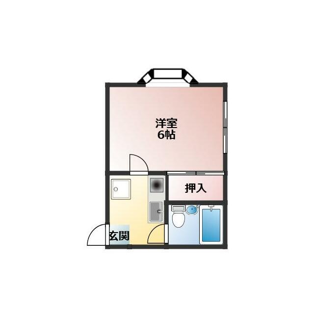 小田原市扇町アパート 203号室 間取り