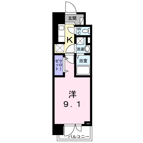 スアヴィス平塚宝町 1111号室 間取り