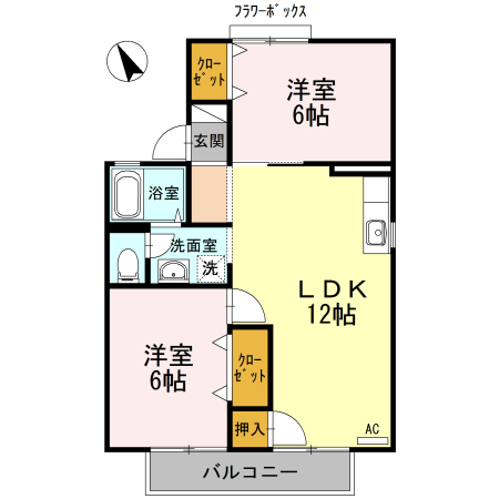 グレープ・シュライン　K 間取り