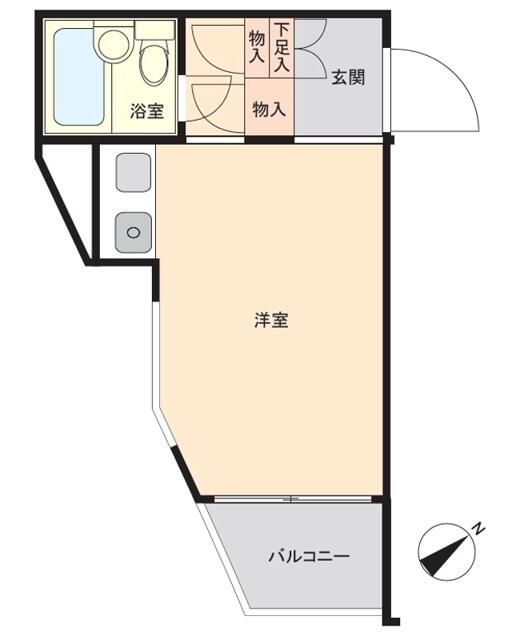 ポケットハイツ本厚木 205号室 間取り