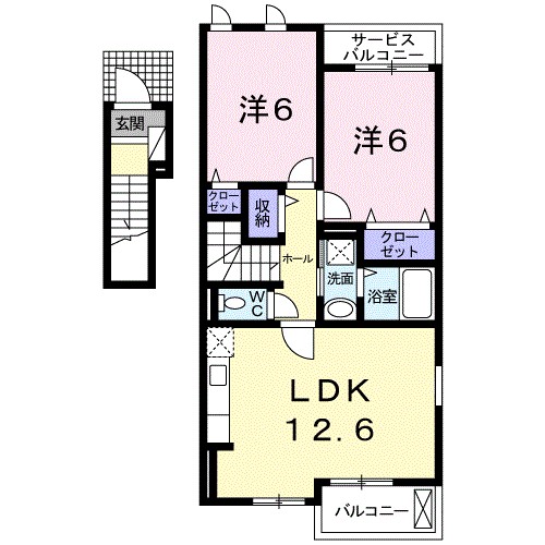メゾンド・デスパシオ 201号室 間取り