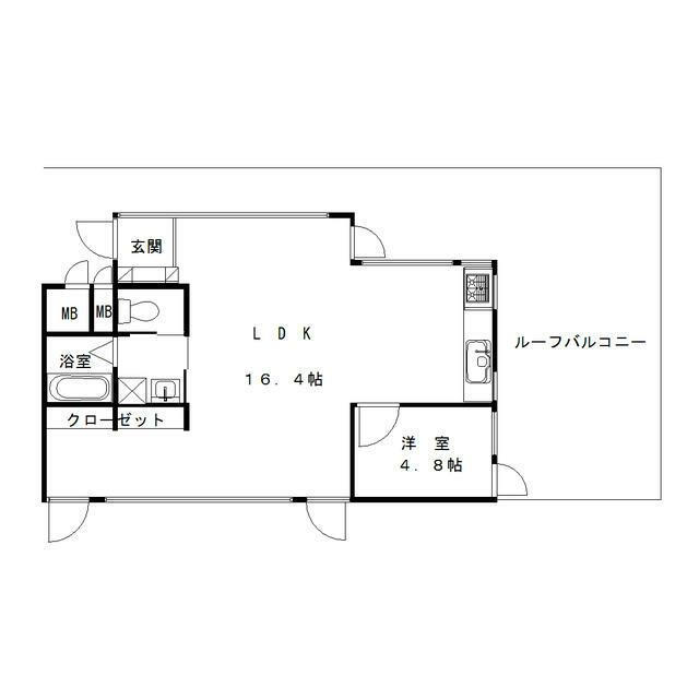 ｋ２　ビル 302号室 間取り
