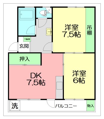 第一山仁ハイツ 202号室 間取り