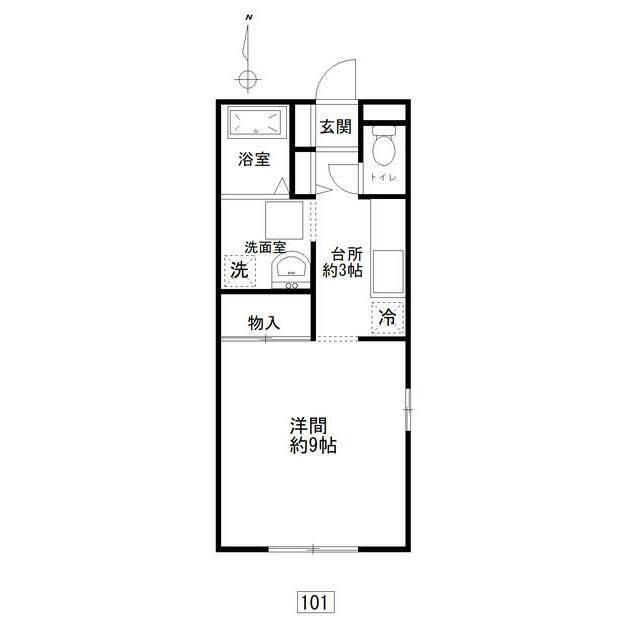 ユビキタス 101号室 間取り