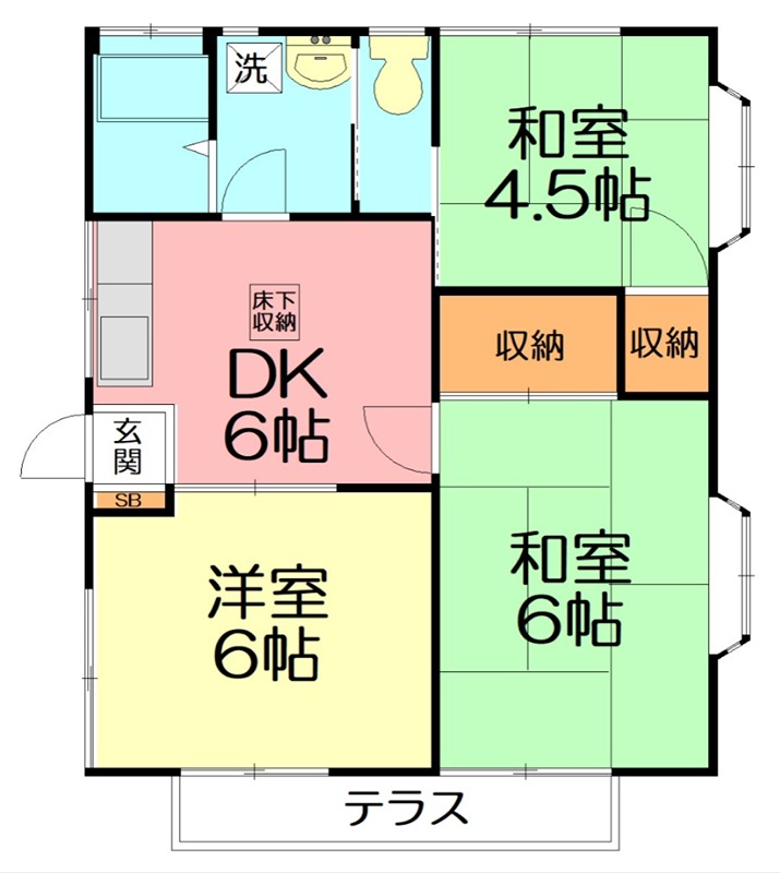 コーポ相原 105号室 間取り