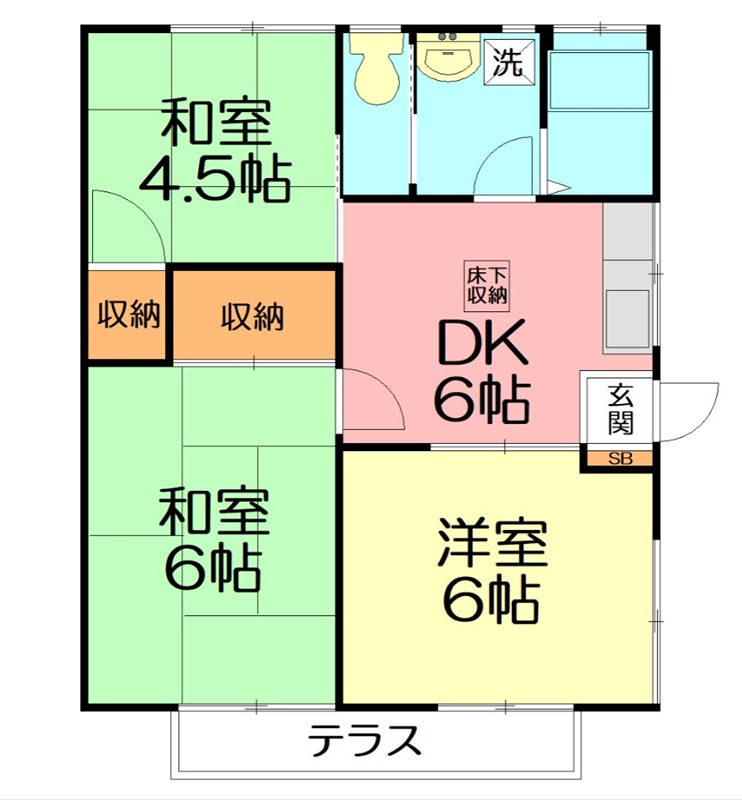 コーポ相原 103号室 間取り