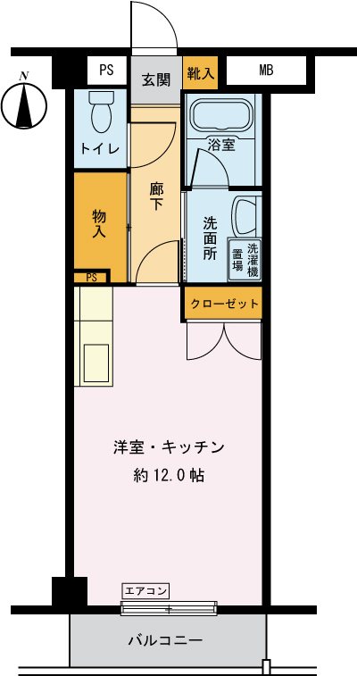 ブルージュ 106号室 間取り