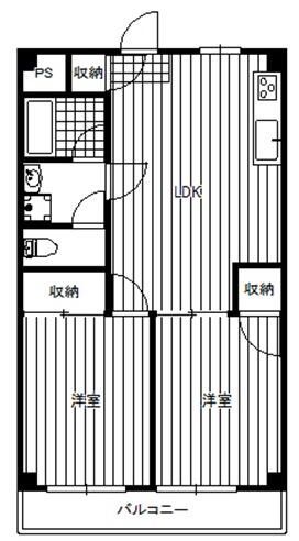 山王プラザ 202号室 間取り