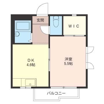 クレスト善行 203号室 間取り