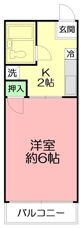 シティハイム開盛Ⅱ 202号室 間取り