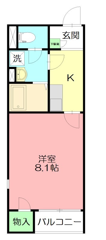 レオネクスト花水台 203号室 間取り