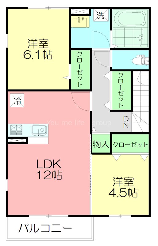 ラ・セーヌ 201号室 間取り