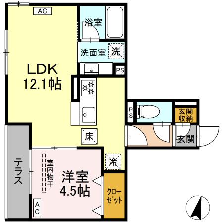 アルベート湘南台 102号室 間取り