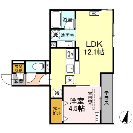 ブルマーレ湘南台 102号室 間取り