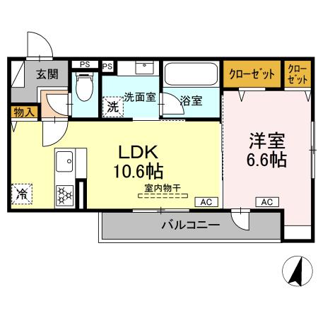 ブルマーレ湘南台 301号室 間取り