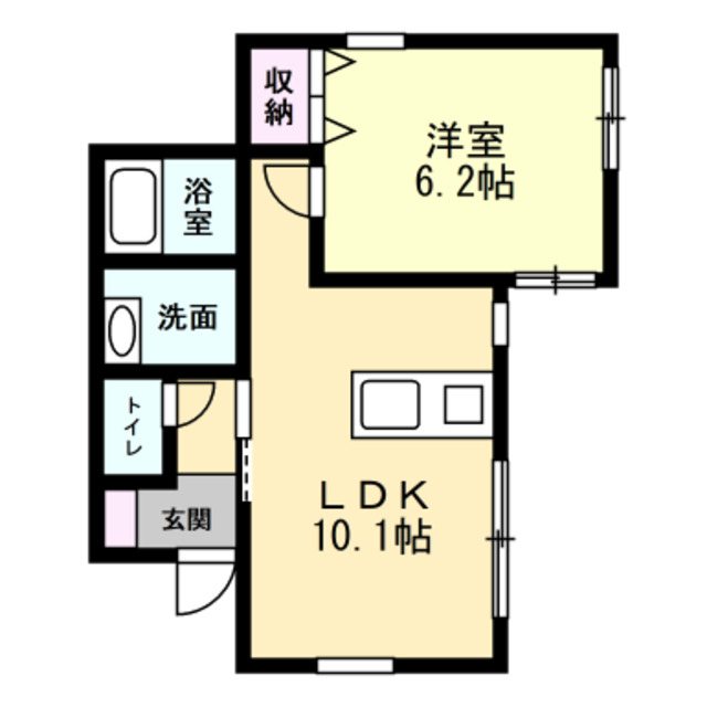 peace湘南  １階号室 間取り