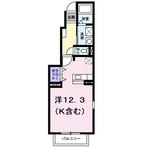 クロスロード 101号室 間取り