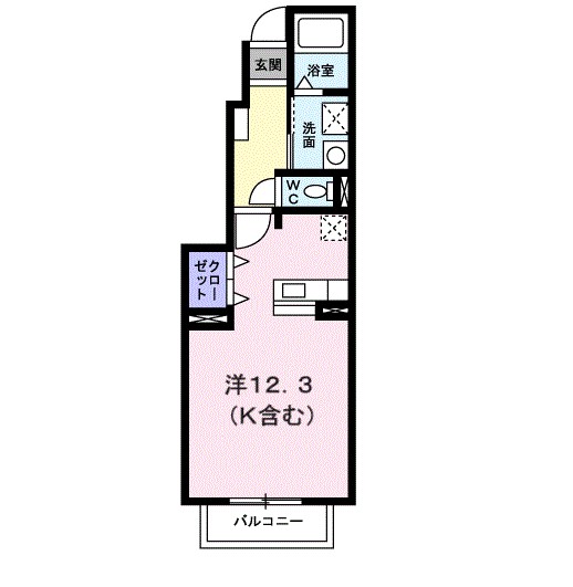 マガジーノ・クラⅡ 102号室 間取り