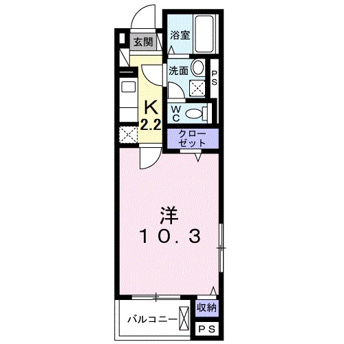 リズミン 201号室 間取り