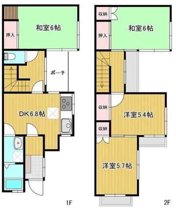香川テラスハウス 5号室 間取り