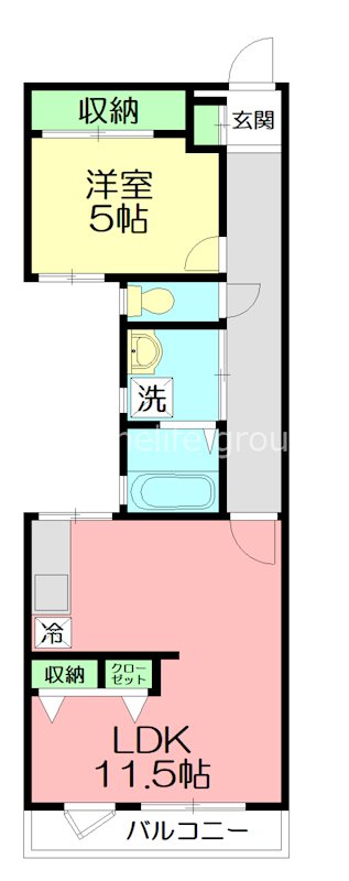 雅マンション龍城ヶ丘 402号室 間取り