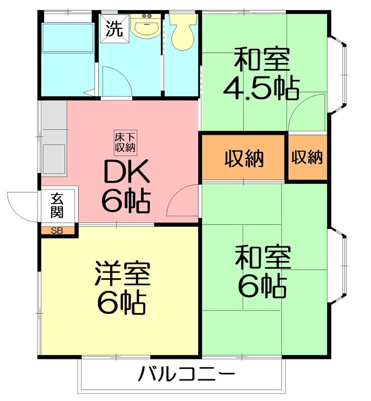 コーポ相原 205号室 間取り