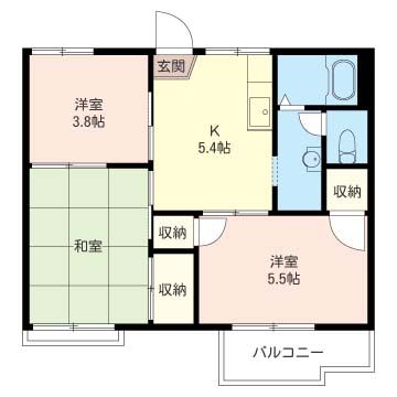 ラ・フォ－レ　Ａ 202号室 間取り