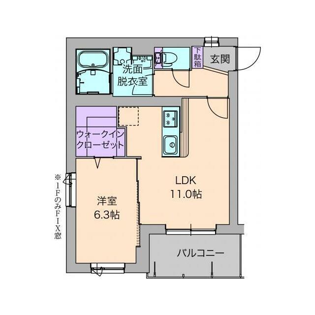ホワイトアーミン湘南 404号室 間取り