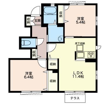プレジール湘南 101号室 間取り