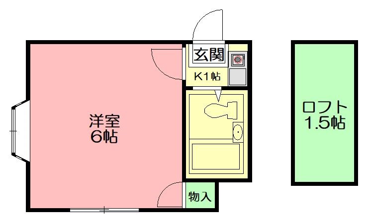 CIEL　Ａ 102号室 間取り