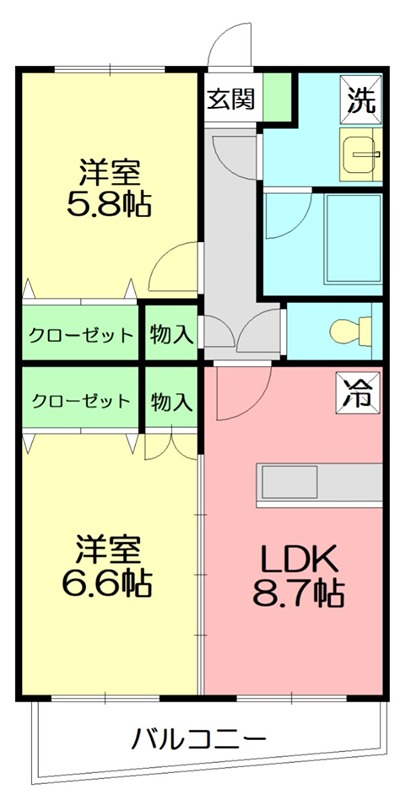 Ｕｔｏｐｉａ　Ⅱ 303号室 間取り