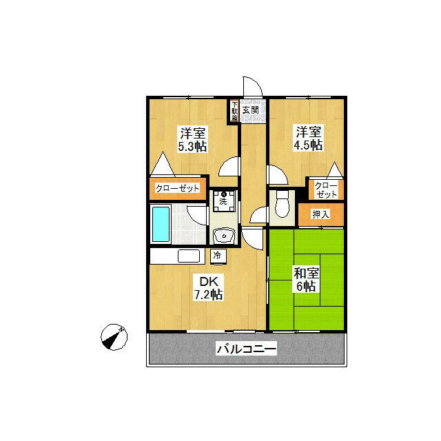 サンカーラ壱番館 303号室 間取り