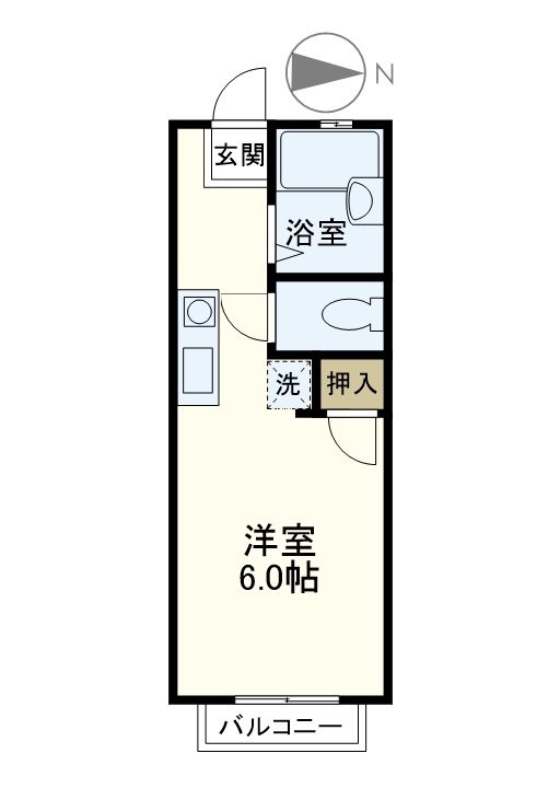 ハイツ寿 206号室 間取り