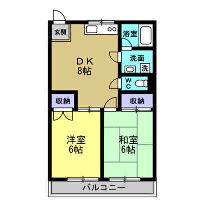 メゾン川瀬 202号室 間取り