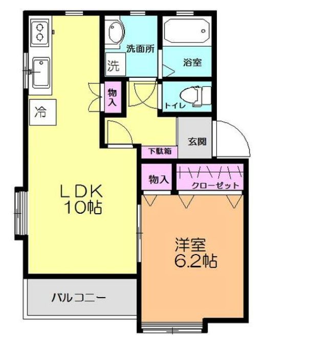 ガーラサントクⅡ 201号室 間取り
