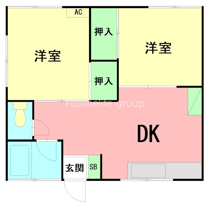 港南台ハウス C号室 間取り