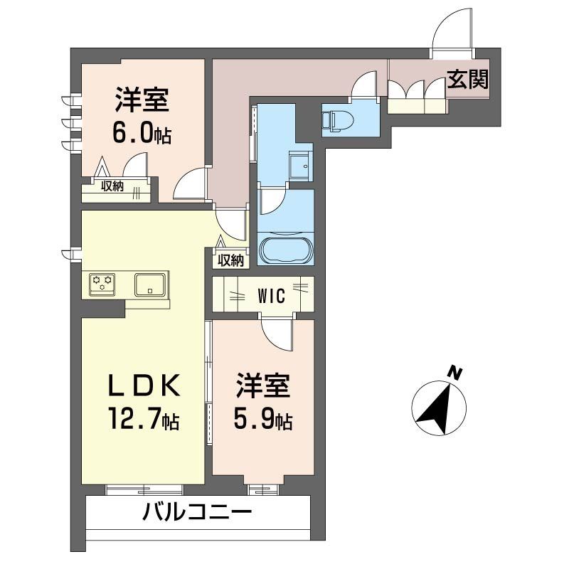 コード湘南 105号室 間取り