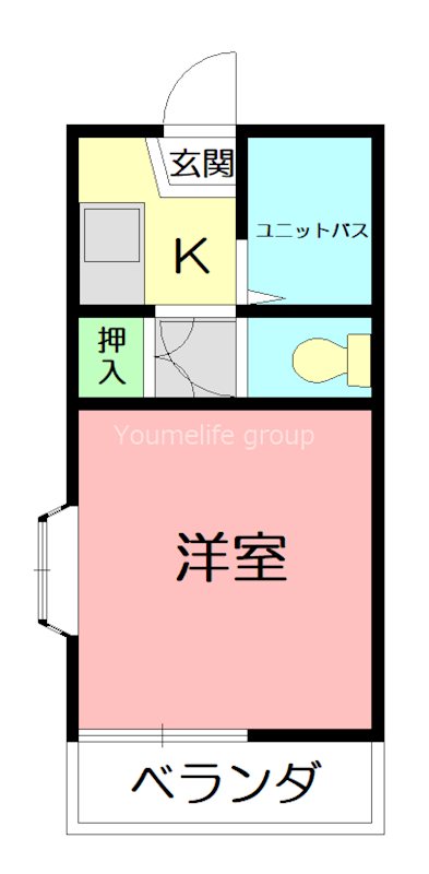 ハイムコスモス 101号室 間取り