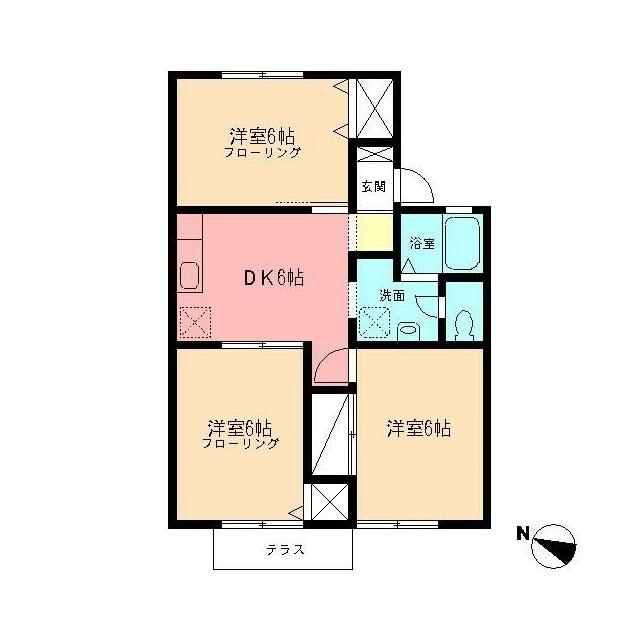 ロイヤルパレス 102号室 間取り