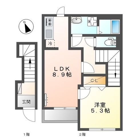 ラフォンテ 203号室 間取り