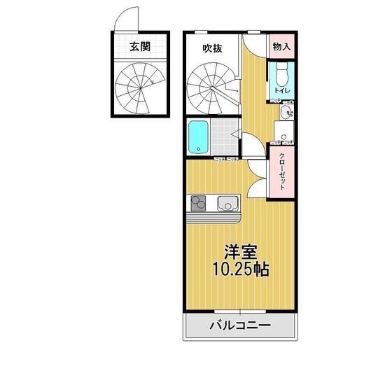 メイデンワーク 2号室 間取り