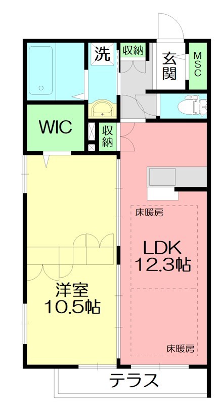 リヴェールメゾンＢ 102号室 間取り