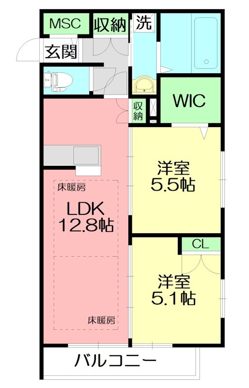 リヴェールメゾンＢ 201号室 間取り