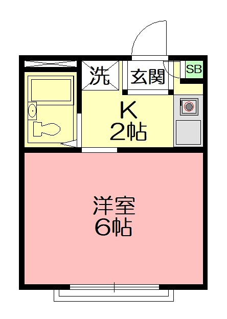 プレステージ下倉田Ⅱ 201号室 間取り