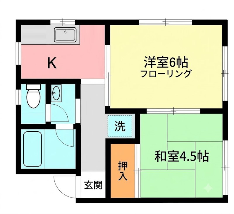 サンヒルズ 102号室 間取り