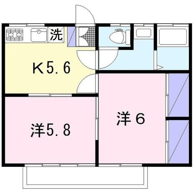 柴田コーポ 203号室 間取り