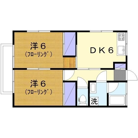 第３ビラヒロセ 202号室 間取り