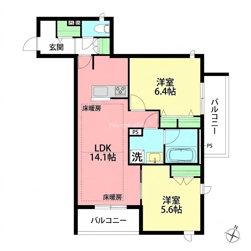 仮)浜竹1丁目メゾン 204号室 間取り