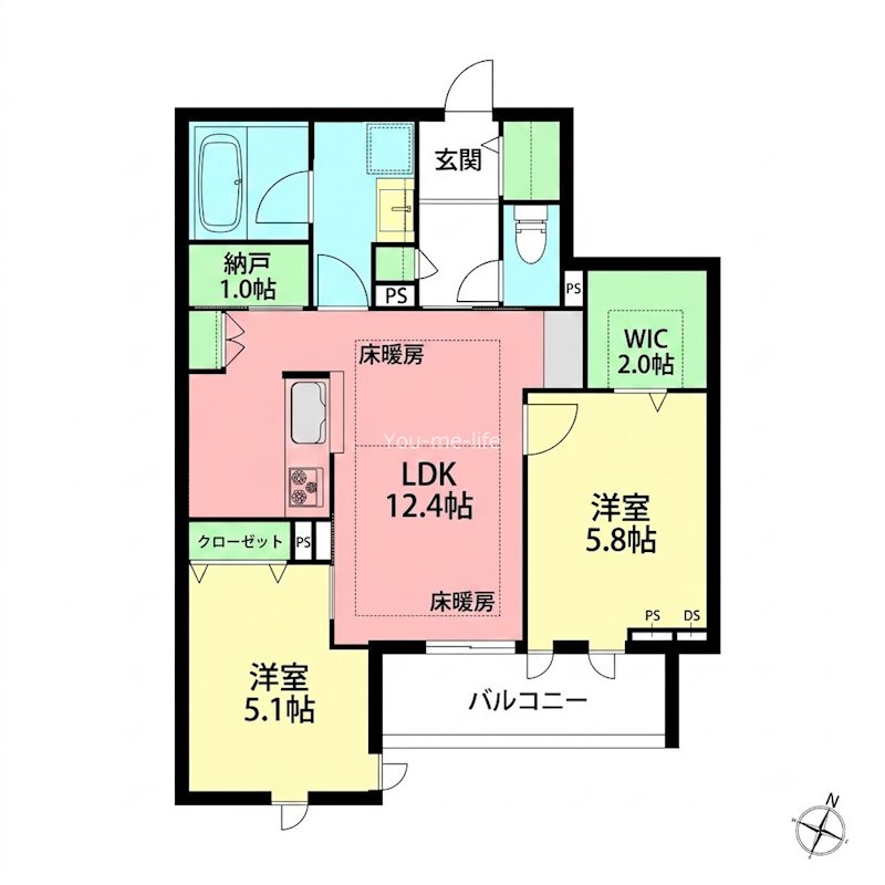 仮)浜竹1丁目メゾン 202号室 間取り
