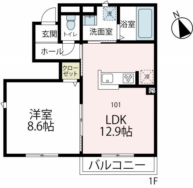 ラウレアⅡ 101号室 間取り